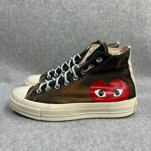 Converse X Comme des Garcons Play High Top Sneakers Womens Size 9 Brown & White